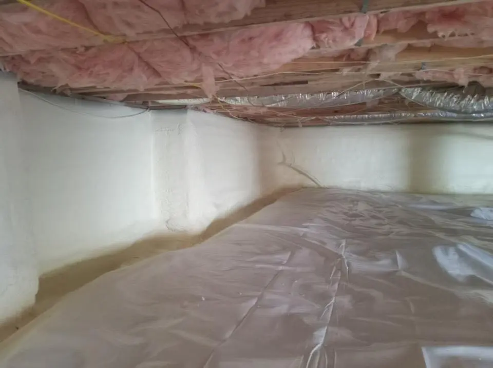 Crawl space encapsulation with closed-cell spray foam for Roof Leak Repair in Vacaville